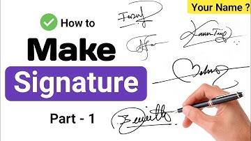 ✅ How to make signature | Signature Style Of My Name | Part 01