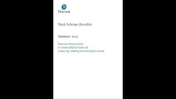 2025 Pearson EDEXCEL A Level Greek Mark Scheme Paper 3 9gk0 03 Listening Reading And Writing