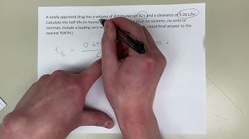 Naplex practice calculations (difficulty level: easy) - half life