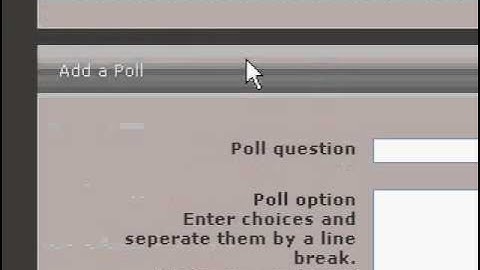 How to make a poll?