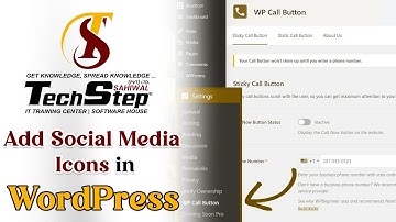 Lecture 19 | Add Social Media Icons in WordPress | WordPress |  TechStep Sahiwal
