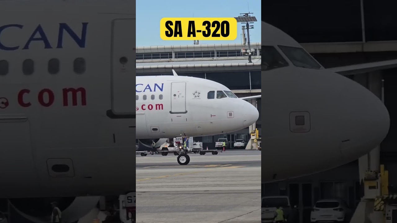 South African airline airbus A-320 spotted at OR Tambo international airport 