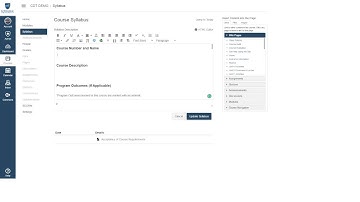 Canvas Instructor Training, Adding Basic Information to the Residential Syllabus