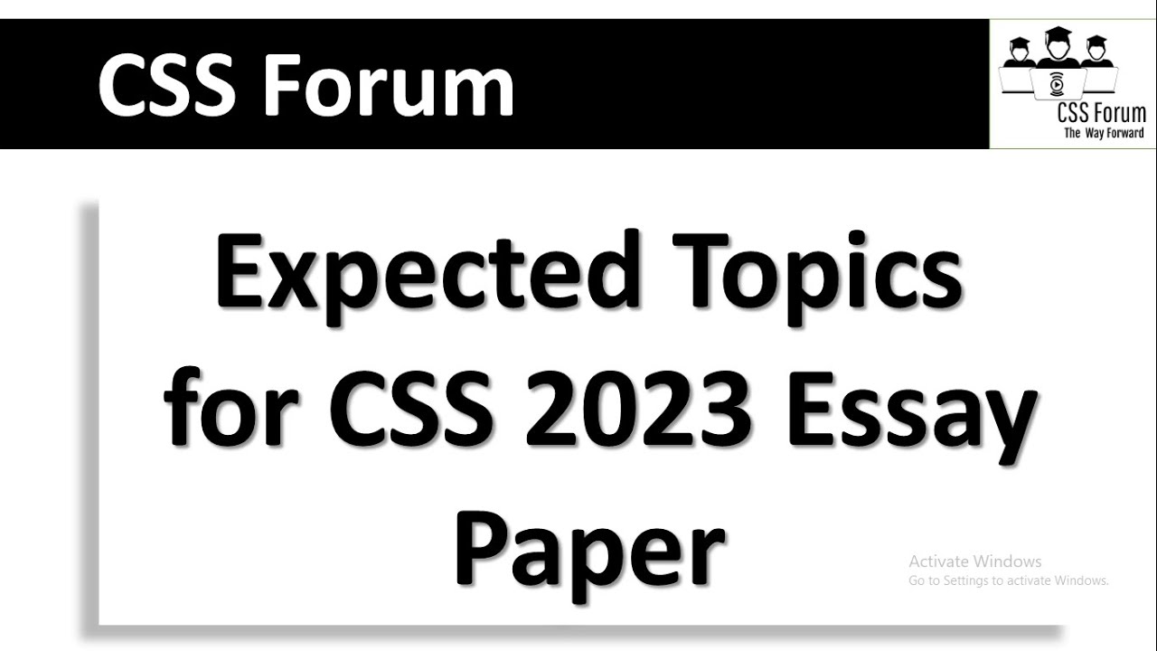 essay topics css