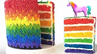 RAINBOW CAKE UNICORN How To Cook That Rainbow Cake by Ann Reardon screenshot 5