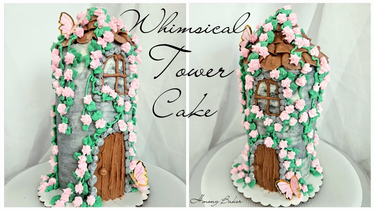 Whimsical Fairy Tower Cake. Cake Decorating - YouTube