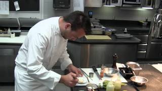 Chartron prepares a dish at Guy Savoy, Vegas