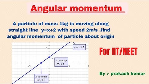 angular momentum (example) /L-4/ A particle of mass 1kg is moving along straight line y= x+2 with