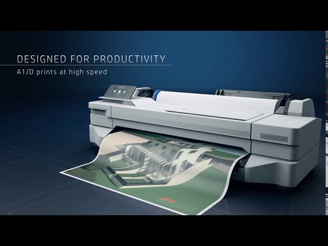 Plotter HP T130 - YouTube