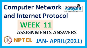 Computer Network & Internet Protocol Assignment 11|Computer Network & Internet Protocol||(Jan-Apr21)