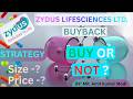 Zydus Lifescience2026 Buyback Strategy | Latest Buyback News #stockmarket #buyback #reits #ipo #nse