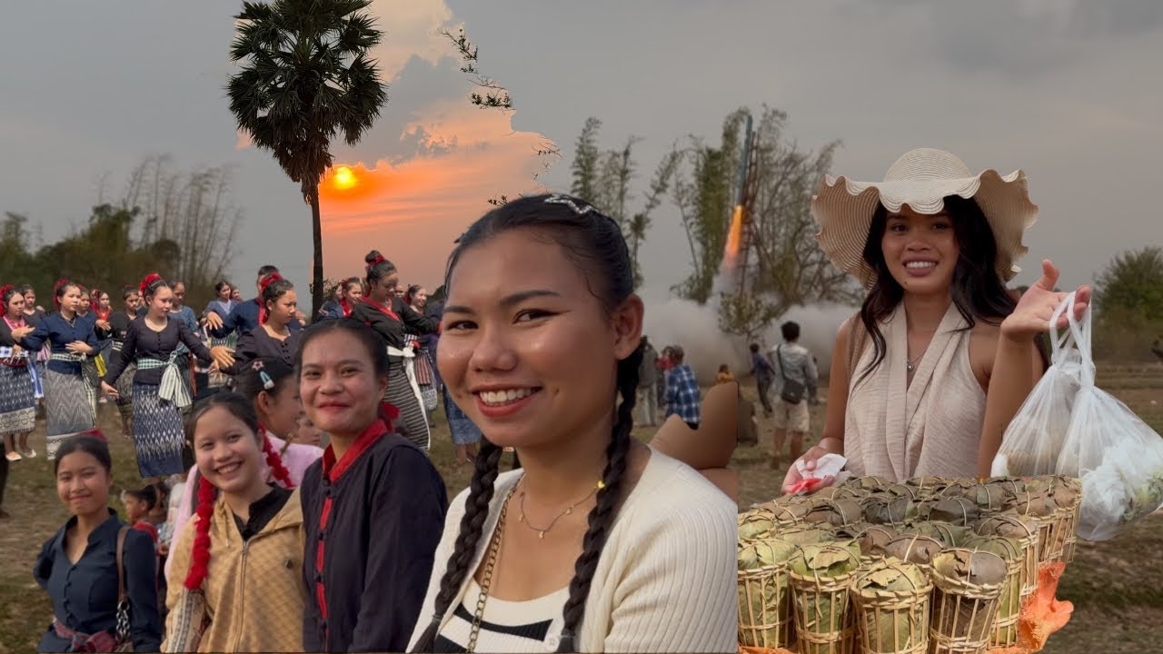 ງານບຸນບ້ານໂພນງາມເມືອງຊົນນະບູລີ🇱🇦พาเบิ่งบรรยากาศงานบุญอยู่ฝั่งลาว