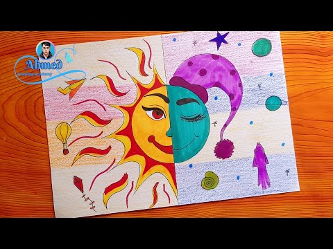 رسم الالوان الحارة والباردة رسم بالالوان الحارة والباردة رسم الوان حارة والوان باردة 