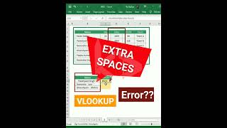 vlookup with Extra spaces in excel | Trim vlookup in excel | vlookup newvlookup