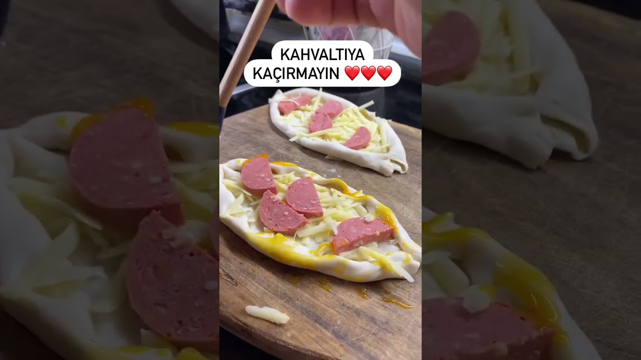 ???????? Kaşarlı Sucuklu Pide nasıl yapılır. Mini Pide tarifi #pidetarifi #yemektarifleri #yemek