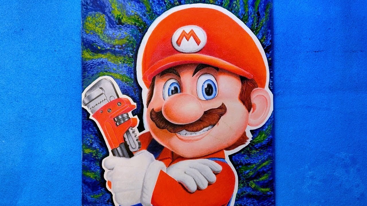 How to draw The Super Mario Bros-Mario | arturzza #marioart #drawing