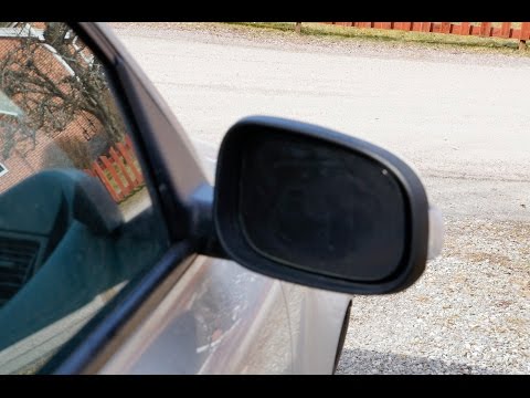 Volvo V50/V70 broken side view mirror, with loose glass, DIY repair