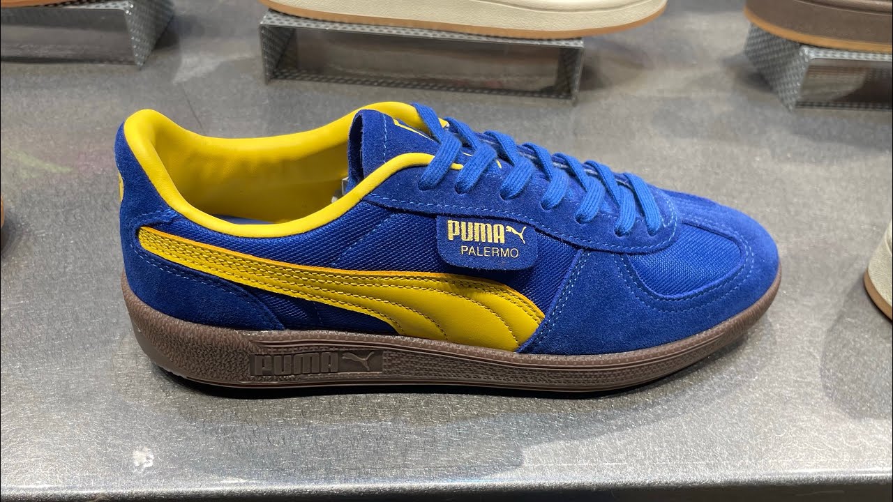 PUMA パレルモ ヴィンテージ アップデートBlueYellow 401364-02 Puma Palermo Vintage Update (Vivid Blue/ Sunny Yellow