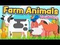 FARM ANIMALS in English for kids
