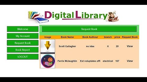 Library Management System in web using php,mysql, html, css part 2