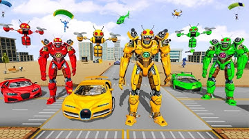 Bee Robot Car Transformation Game: Robot Car Game - Android Gameplay