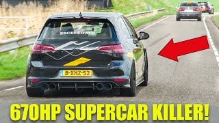 673HP Volkswagen Golf 7R Stage 4 Plus - CRAZY Accelerations And Revs!