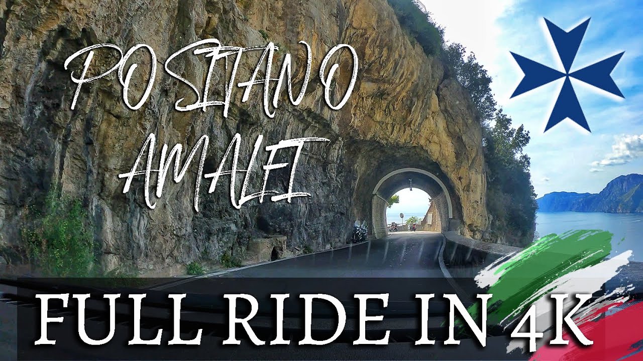 Full Ride from POSITANO to AMALFI in 4K60fps - Dangerous Amalfi Coast Road!