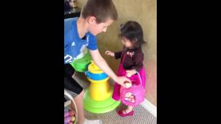 Addie's first Easter egg hunt part 2