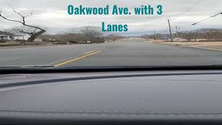 Oakwood Ave. in Huntsville, AL with 3 lanes on 1-25-23