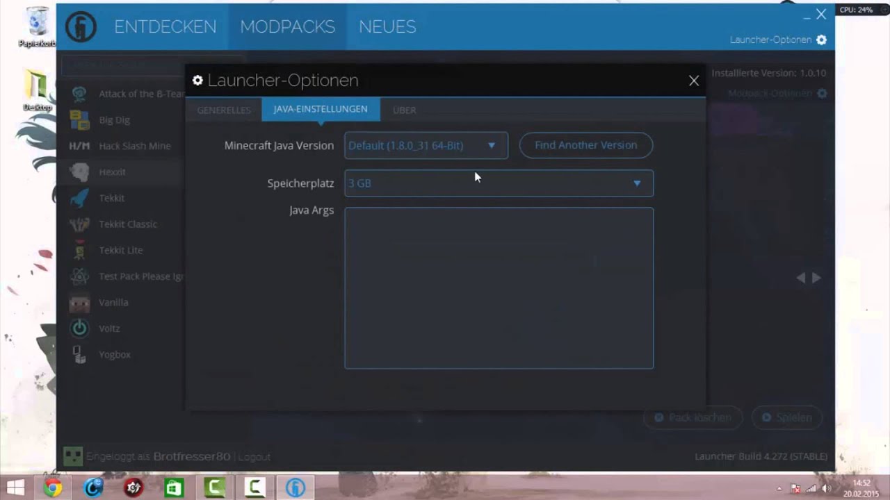 Hexxit Mehr Ram Arbeitsspeicher Zuweisen Windows 7 8 10 Deutsch - hexxit mehr ram arbeitsspeicher zuweisen windows 7 8 10 deutsch german