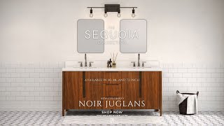 Sequoia Collection 30, 48, and 72 Inch Bathroom Vanity in Noir Juglans