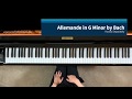 Allemande in G Minor - Hands Separately