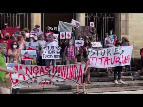 V&Iacute;DEO Protesta contra los toros en Cangas de Onís