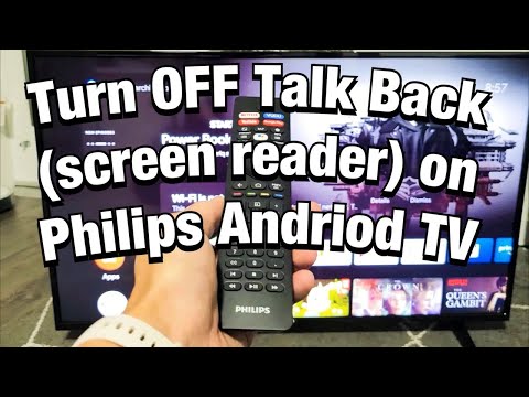 Philips Android TV: How to Turn OFF Talk Back (Screen Reader)