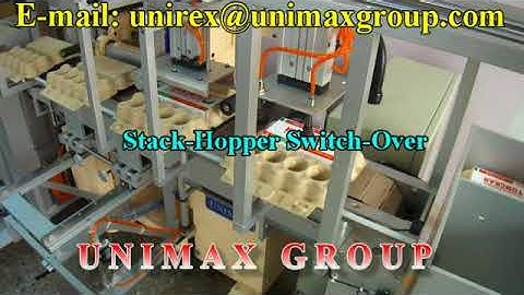 UNIMAX GROUP | 10-Cell Paper Pulp Egg Carton/Box/Tray Wet/Cold Glue Labeling Machine - EGMA Series