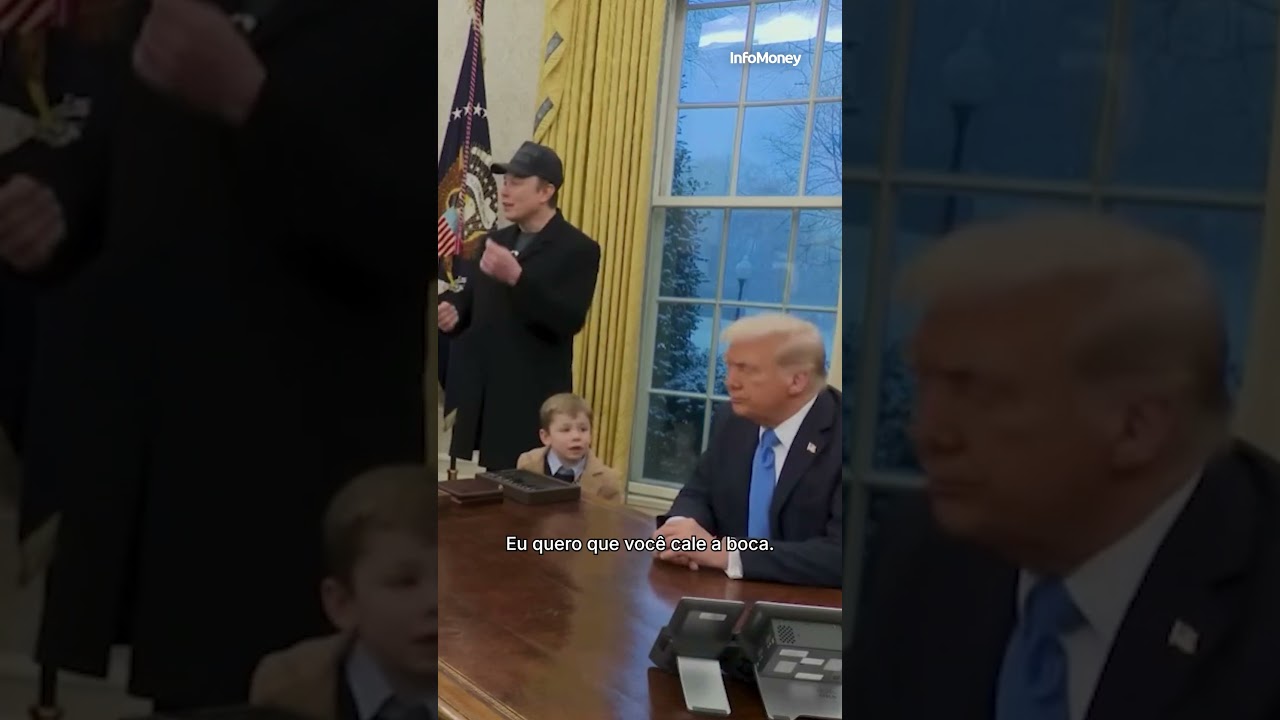 IMAGENS: Filho de Musk diz para Trump "calar a boca"