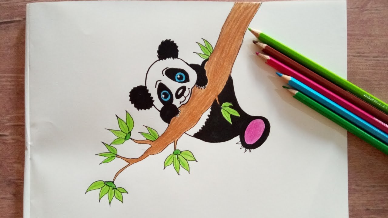 How to draw panda step by step. - YouTube