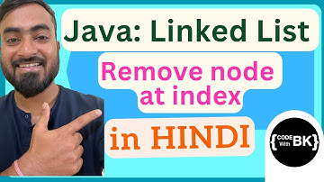 Remove node at index from Linked List in Java | Java Data Structures | Java coding in Hindi🇮🇳