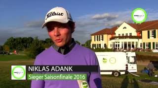 Niklas Adank gewinnt das Saison-Finale 2016 der Pro Golf Tour