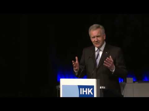 Rede vom ehemaligen Bundespräsidenten Christian Wulff beim IHK-Jahresempfang 2020