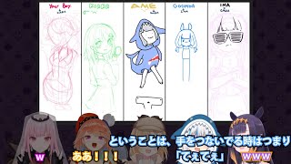 ホロENお絵かきコラボ面白いポイントまとめ【日本語/ホロライブ/切り抜き】