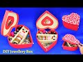 DIY : Bangle Box making at home with waste Cardboards |Best out of waste| Heart shaped Jewellery Box