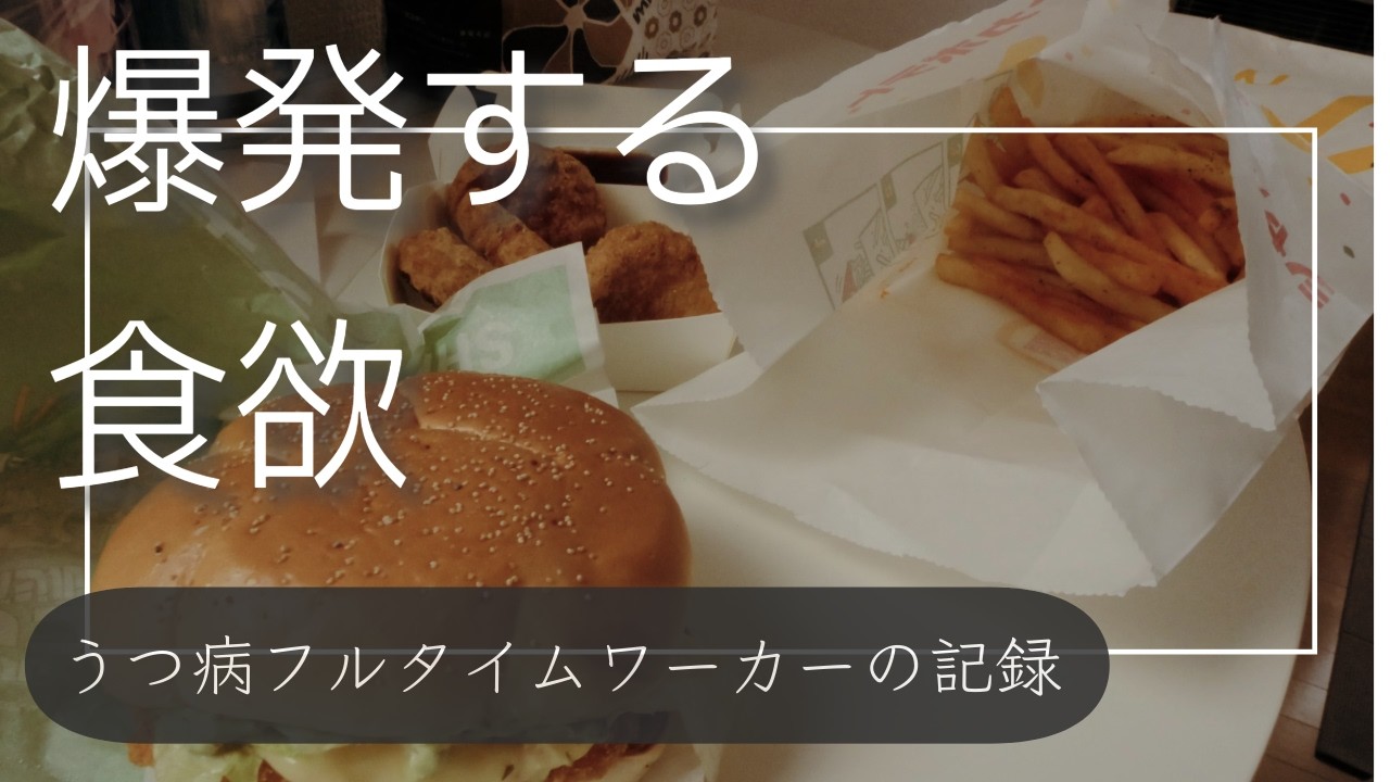 うつ病フルタイムワーカーがただただマックを食べるだけ