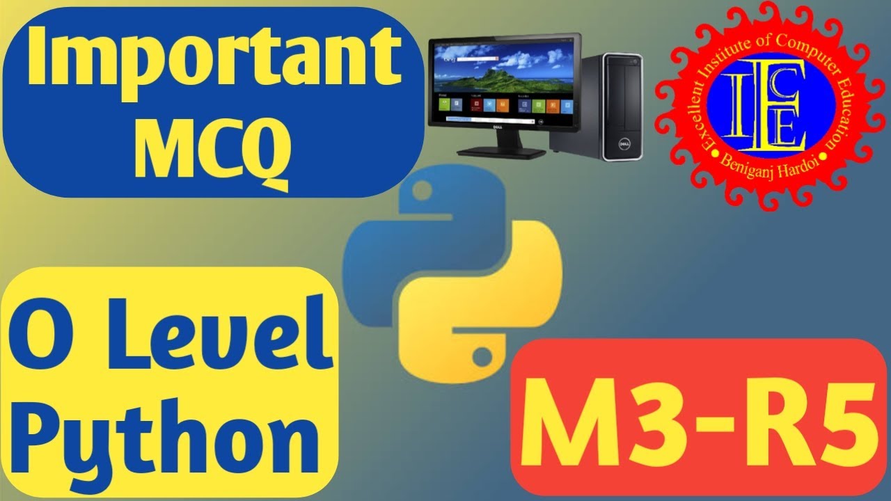 Important Question of O Level Python Class-01 | Python MCQ Question and ...