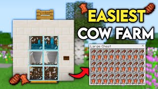 Easiest Cow Farm in 1.20 Minecraft Bedrock Edition !