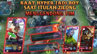 DISAAT HYPER LANCE JADI BOT , SAAT ITULAH ZILONG MENGGENDONG TIM _MOBILE LEGEND_