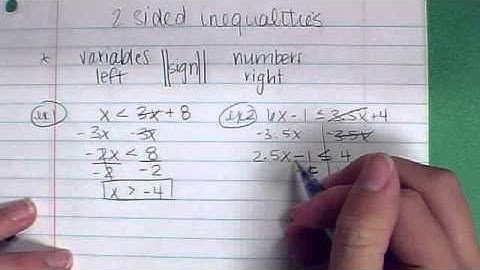 Solving 2 Sided Inequalities