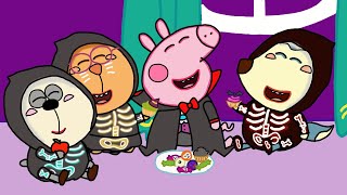 Peppa and Wolfoo, Trick or Treat - Peppa pig fanmade coloring story