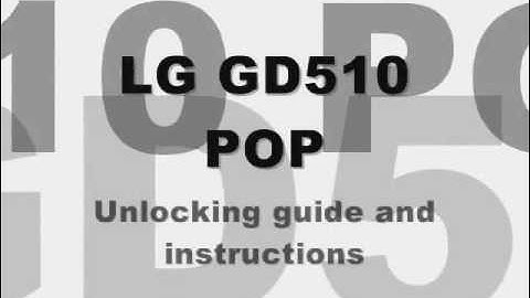 UNLOCK LG POP GD510 - How to Unlock LG GD510 by Unlock Code