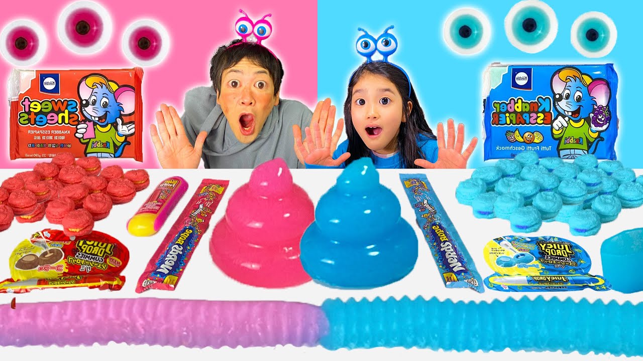 Pink vs Blue Food Challenge!